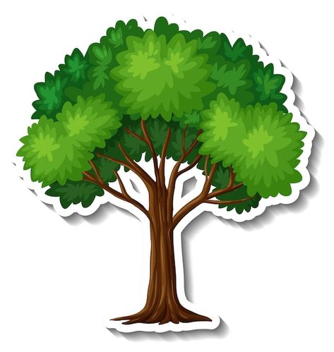 Free vector a tree with green leaves sti... | Free Vector #Freepik #freevector #tree-clipart #cartoon-tree #forest-drawing #tree Thermocol Craft, Plant Cartoon, Cartoon Trees, Happy Birthday Printable, Safari Cakes, 3d Tree, Kids Background, Tree Clipart, Vector Trees