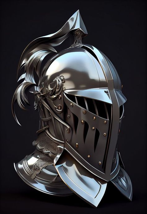 Helm Tattoo, St Patricks Day Pictures, Metal Drawing, Knight Helmet, Knight Tattoo, Medieval Helmets, Knights Helmet, Armadura Medieval, 다크 판타지