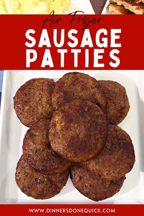 Learn how to perfectly cook frozen sausage patties in the air fryer. Today I'm cooking Jimmy Dean sausage. #dinnersdonequick #frozensausagepattyairfryer #frozensausagepattyinairfryer #frozensausagepatty #airfryersausagepatty #frozensausagepatties #frozensausagepattiesinairfryer #airfryerfrozensausagepatties #howtocookfrozensausagepatties #jimmydeansausage #jimmydeansausagepatties #sausagepatties #sausagepattiesinairfryer Air Fryer Frozen Sausage Patties, Air Fryer Frozen Sausage, Precooked Turkey, Christmas Brunch Recipes, Jimmy Dean Sausage, Sausage Biscuits, Fried Sausage, Sausage Patties, Cooks Air Fryer