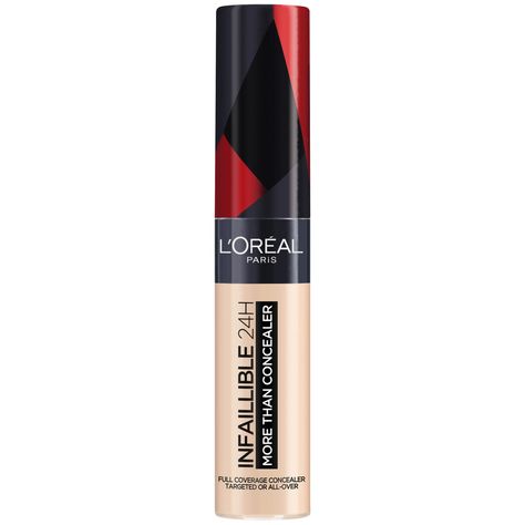 Loreal Infallible, Loreal Paris Infallible, Natural Skin Tone, Full Coverage Concealer, Concealer For Dark Circles, Contouring And Highlighting, Shea Moisture Products, Moroccan Oil, Sally Hansen