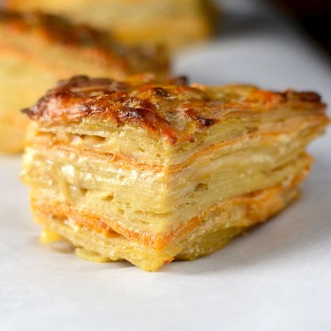 Two Layered Potatoes from Feed Your Soul Too Layered Potato Bake, Layered Potatoes, Potatoe Recipes, Layered Potato, Gold Potatoes, Traditional Family, Yukon Gold, Love Simple, Bon Appetite