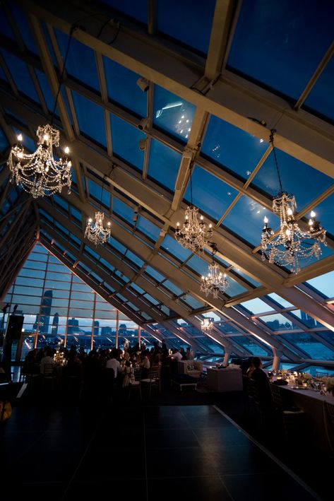 Adler Planetarium Wedding, Chicago Planetarium, Adler Planetarium Chicago, Planetarium Wedding, Adler Planetarium, Skyline Wedding, Wedding Ceiling, Dream Wedding Reception, Chicago At Night