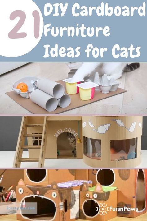 Explore the world of creativity with these 21 easy & fun DIY Cardboard Furniture Ideas for Cats. Click now to spark feline joy with these delightful DIY cat stuff. Unleash your inner crafter and create a kingdom for your whiskered cats! #DIYCatFurniture #diycatstuff #diycardboardfurniture Cat Huts Diy, Decorate Cardboard Box For Cat, Diy Cardboard Box Cat Tower, Diy Cat Condo Cardboard, Cardboard Diy For Cats, Diy Cat Scratching Post Cardboard, Cat Diy Cardboard, Diy Cardboard Cat Toys, Cat Toy Box Ideas