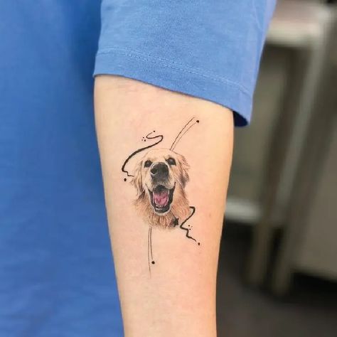 Small Golden Retriever Color Animal Dog Realism Tattoo Idea & Design on Forearm Golden Retriever Dog Tattoo Done By Small Golden Retriever, Nesting Doll Tattoo, Golden Retriever Colors, Doll Tattoo, Idea Design, Realism Tattoo, Dog Tattoo, Dogs Golden Retriever, Dog Tattoos