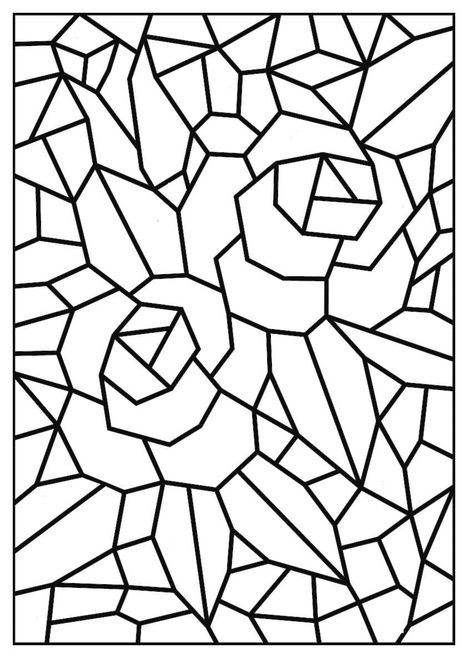 Image Ciel, Stained Glass Rose, Motif Art Deco, Mosaic Stained, Mosaic Pictures, Mandalas Drawing, Mosaic Flowers, Mosaic Pieces, Stained Glass Designs