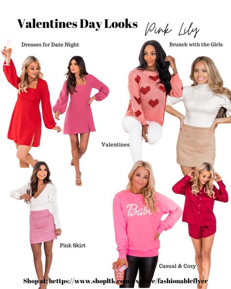 Valentine’s Day outfits. Pink dress. Red dress. Pink sweater. Red pjs. Heart sweater. Pink Dress Valentines Day Outfit, Dress Valentines Day, Anthropologie Gifts, Theme Dress, Day Outfits, Valentines Outfits, Girls Valentines, Valentine's Day Outfit, Skirt Outfit