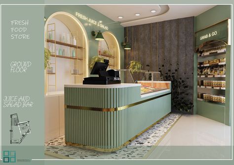 Fancy Shop Counter Design, Cash Wrap Ideas, Decor Store Design, Store Interior Design, Bakery Design Interior, Pharmacy Design, Desain Lanskap, Kiosk Design, Showroom Interior Design