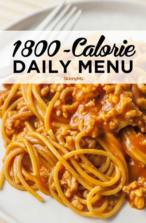 This nutrient-dense and healthy 1800-Calorie Daily Menu is filled with delicious food that’s easy to make. #mealprep #weightlossrecipes #cleaneating 1800 Calorie Diet, 1800 Calorie Meal Plan, Calorie Meal Plan, 1200 Calories, Heart Healthy Recipes, Calorie Counting, Nutrient Dense, Daily Meals, Calorie Diet