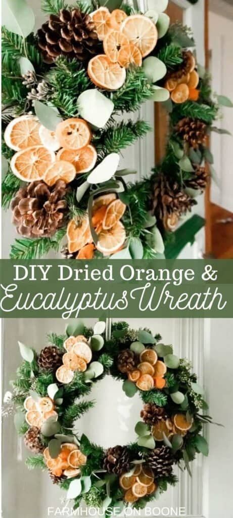 Dried Orange And Eucalyptus, Faux Wreath, Natural Christmas Wreaths, Deco Orange, Orange Wreath, Inexpensive Christmas, Orange Christmas, Natural Wreath, Dried Oranges