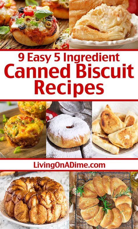 Easy Canned Biscuit Recipes, Easy Mini Pizza Recipe, Canned Biscuit Recipes, Bisquit Recipes, Recipe Using Canned Biscuits, Donut Glaze Recipes, Grand Biscuit Recipes, Pillsbury Biscuit Recipes, Biscuit Recipes Dinner