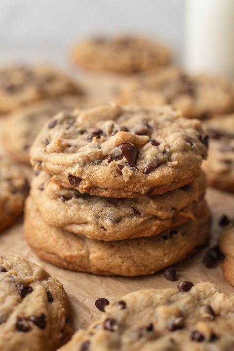 Best Bakery Style Chocolate Chip Cookies, Bakery Style Chocolate Cookies, Paradise Bakery Chocolate Chip Cookies, Elevated Chocolate Chip Cookies, Cookie Recipes Thick, Dark Chocolate Chunk Cookies, Thick Chewy Chocolate Chip Cookies, Cookie Recipes Chocolate Chip, 2024 Cookies