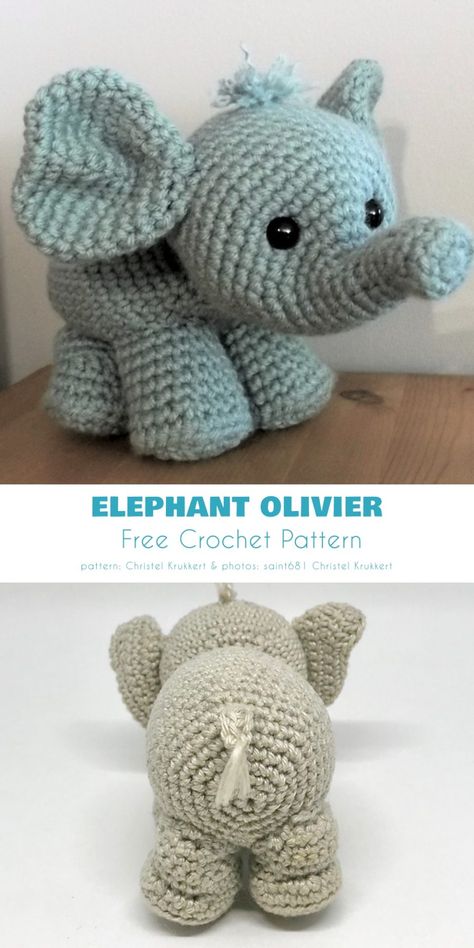 10 Best Free Elephant Amigurumi Patterns - Your Crochet Free Crochet Patterns For Elephants, Free Pattern Crochet Elephant, No Sew Crochet Elephant, Elephant Crochet Free Pattern, Animuguri Crochet Free Pattern, Free Elephant Crochet Pattern, Crochet Eyes Free Pattern, Elephant Crochet Pattern Free, Free Crochet Elephant Pattern