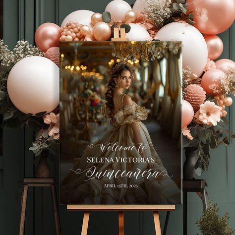 Qinceanera Table, Rustic Quinceanera Theme, Quinceañera Welcome Sign, Sweet 15 Party Ideas Quinceanera Themes, Royal Quinceanera Theme, Boho Quinceanera Theme, Elegant Quinceanera Themes, Small Quinceanera Party Ideas, Quinceanera Themes Ideas