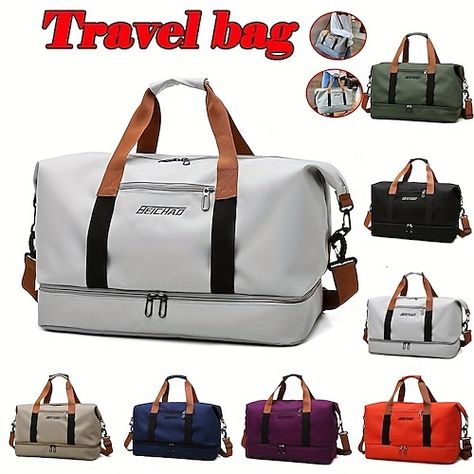 Trendy Travel Bags, Waterproof Messenger Bag, Beg Tangan, Sports Bags Gym, Girls Handbags, Travel Duffel, Travel Tote, Overnight Bag, Mode Vintage