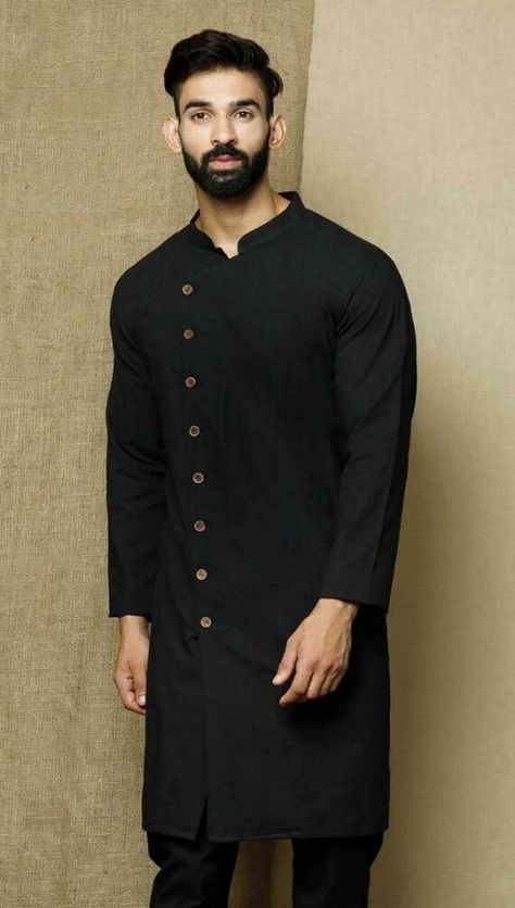 Check out this item in my Etsy shop https://www.etsy.com/in-en/listing/1122447248/indian-nehru-collor-ethnic-kurta-mens Party Wear Kurta, Black Kurta, Men's Kurta, Kurta Men, Indian Kurta, Designer Kurtis, Ethnic Looks, Cotton Kurta, Boho Shirts