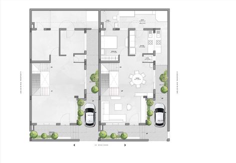 Plan of Sangam by Dipen Gada Dipen Gada, Exposed Ceilings, Elevation Plan, Architect Design House, Exposed Concrete, Types Of Houses, Concrete Wall, Residential Interior, Front Room