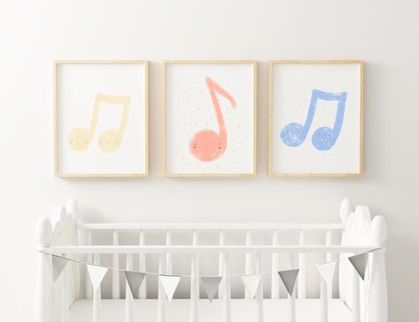 Musical Nursery, Music Themed Nursery, Twin Girls Nursery, Music Nursery, Room Music, Girls Nursery, Themed Nursery, Musical Notes, Music Themed