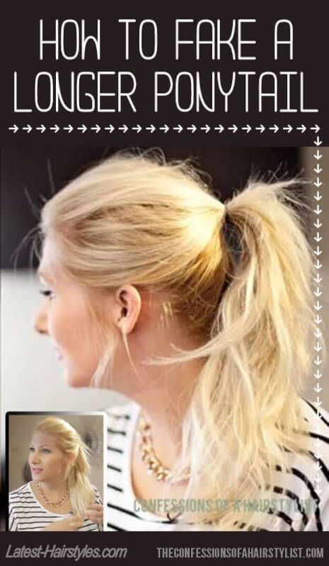 How to Make Your Ponytail Look Longer High Ponytail Styles, Ponytail Trick, Prom Hairstyle Ideas, Hairstyle Ideas For Long Hair, Ponytail Tutorial, Butterfly Haircut, Prom Hairstyle, Pony Tails, Hair Guide