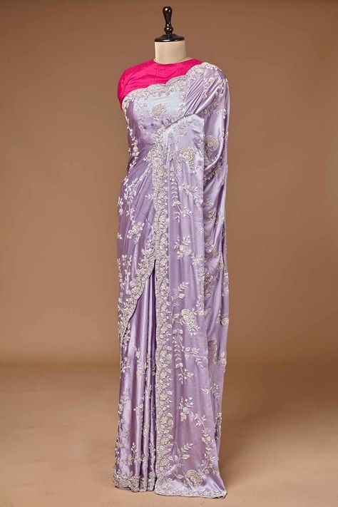 Bali Outfits, Lavender Saree, Kerala Saree Blouse, Fancy Clothing, Beautiful Party Dresses, Bridal Sarees South Indian, Traditional Indian Dress, Royalty Aesthetic, Indian Fashion Saree