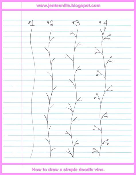 How To Draw A Simple Doodle Vine Easy Branch Drawing, Fun Borders To Draw, Simple Scroll Design, How To Draw A Vine, Vine Doodles Simple, Flower Vine Drawing Simple, Easy Vine Drawings, Easy Vine Painting, How To Paint Vines