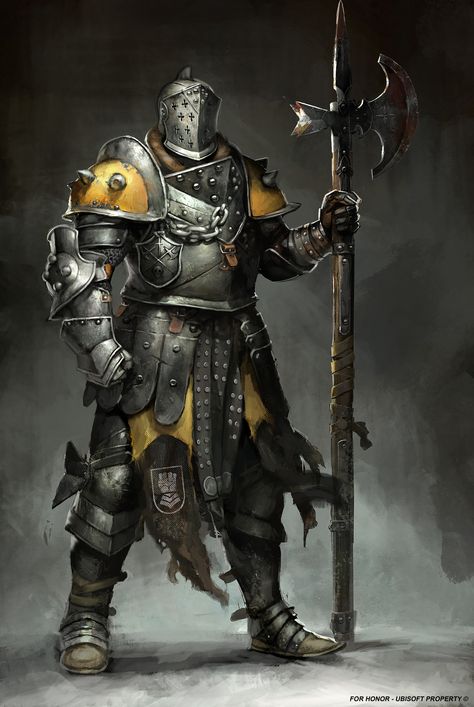 ArtStation - For Honor concept art , Guillaume Menuel Guardian Knight, For Honor Characters, Guerriero Samurai, العصور الوسطى, Sejarah Kuno, Armadura Medieval, Knight Art, Knight Armor, For Honor