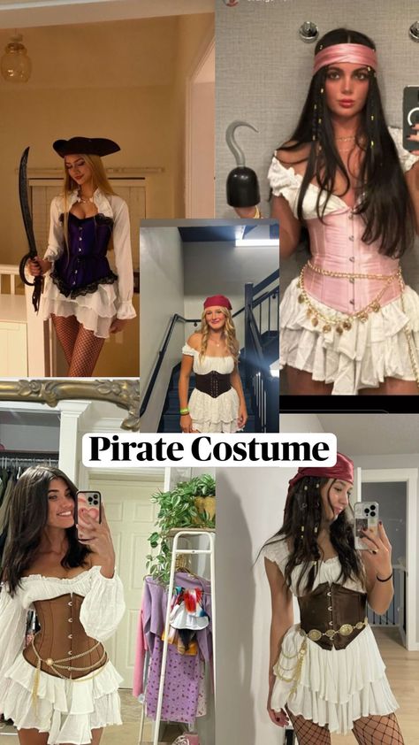 Pirate Costumes, Kostum Halloween, Cute Group Halloween Costumes, Classy Halloween Costumes, Trio Halloween Costumes, Hot Halloween Outfits, Halloween Coustumes, Pirate Halloween Costumes, Clever Halloween Costumes