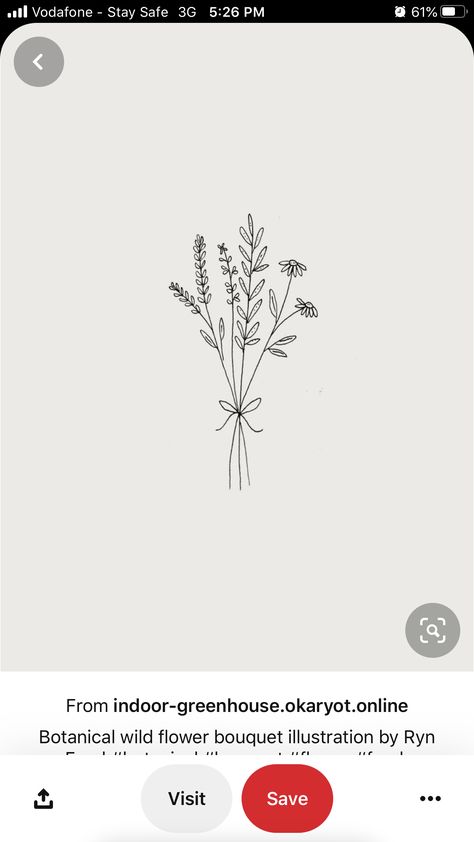 Minimal Flower Bouquet Tattoo, Simple Flower Bouquet Tattoo, Long Stem Flower Tattoo, Baby's Breath Drawing, Flower Bouquet Tattoo, Flower Boquet, Long Stem Flowers, Wildflower Tattoo, Bouquet Tattoo