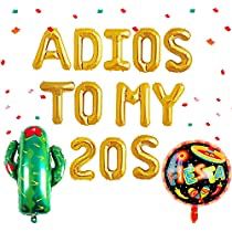 Adios To My 20s, 30 Birthday Decor, 30th Birthday Fiesta, 30th Birthday Party Decor, Cheers And Beers To 40 Years, 40 Birthday Signs, Cactus Balloon, 30th Birthday Party Decorations, Thirtieth Birthday