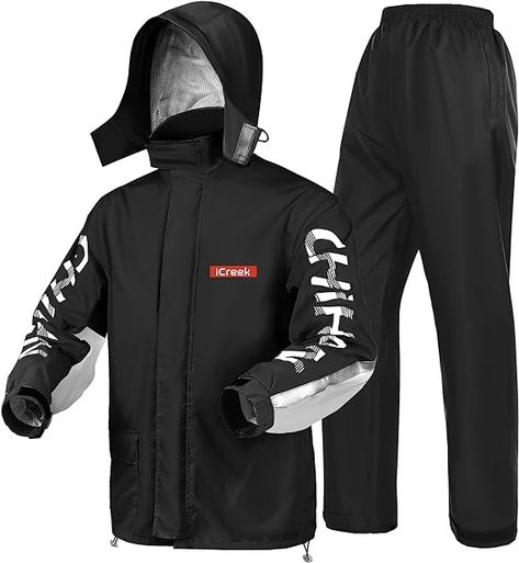 Amazon.com: iCreek Motorcycle Rain Suit for Men & Women Waterproof Rain Gear Resistant Raincoat Outdoor Fashion with Hood : Clothing, Shoes & Jewelry Rain Suit, Suit For Men, Rain Gear, Outdoor Fashion, Mens Suits, Top Fashion Brands, Shop Top, Shoes Jewelry, Fashion Brands