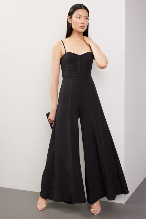 Rent Bustier Top Jumpsuit by Ieena for Mac Duggal for $69 only at Rent the Runway. One Shoulder Jumpsuit, Jumpsuit Elegant, Rent The Runway, Mac Duggal, Christian Siriano, Bustier Top, One Shoulder, Wide Leg, Jumpsuit