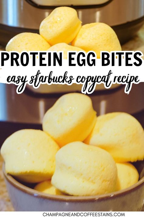 image of instant pot egg bites with text easy egg bite recipe Instapot Egg Bites, Bariatric Egg Bites, Instant Pot Egg Bites, Egg Bites Instant Pot, Protein Egg Bites With Cottage Cheese, Cottage Cheese Egg Bites, Starbucks Egg Bites With Cottage Cheese, Starbucks Egg Bites Recipe In Oven, Cottage Cheese Egg Bites Instant Pot