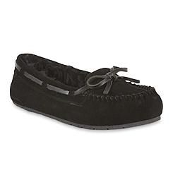 Roebuck & Co. Women's Moxi Suede Moccasin - Black Black Moccasins, Coach Loafers, Tory Burch Ballet Flats, Black Slippers, Women's Slip On Shoes, Suede Moccasins, Moccasins Shoes, Moccasins Slippers, Leather Slip On Shoes