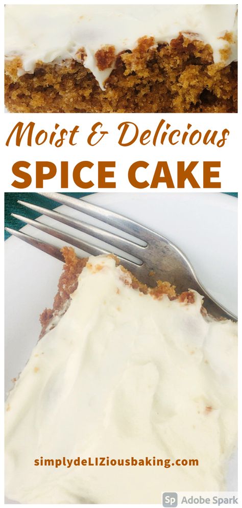 Spice Cake Recipes Easy, Homemade Spice Cake Recipe, Homemade Spice Cake, Cake Mix Recipes Homemade, Diy Cake Recipes, Moist Spice Cake, Fall Cake Recipes, Recipe With Cream Cheese, Spice Cake Recipes