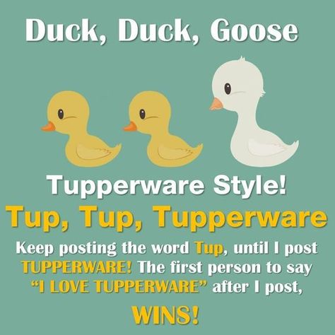 A Game Tupperware Quotes, Tupperware Games, Tupperware Logo, Tupperware Party Ideas, Facebook Ideas, Online Party Games, Tupperware Party, Building Games For Kids, Games For Kids Classroom