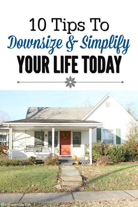 10 Tips to Downsize And Simplify Your Life Today Downsizing Tips, Huge Bedrooms, Getting Rid Of Clutter, Clutter Free Home, Southern Illinois, Work Diy, Simplifying Life, Organize Declutter, Moving Tips