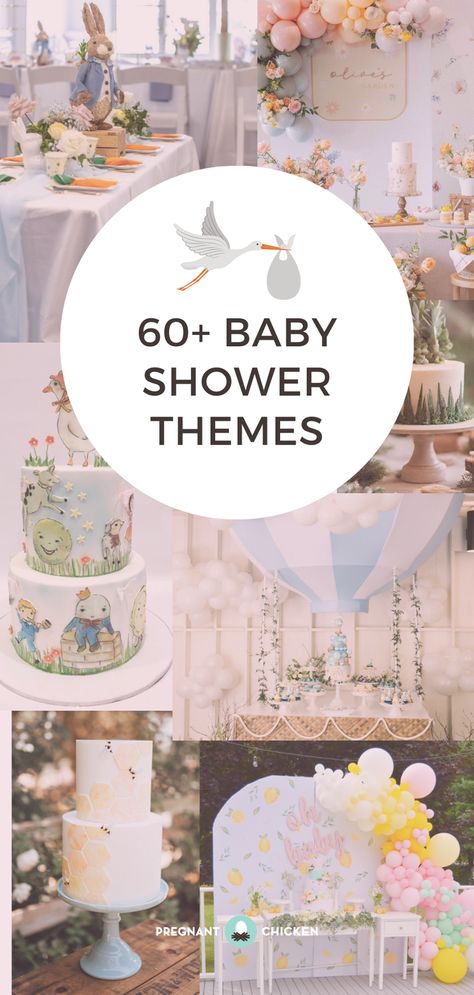 If you're looking for unique baby shower ideas or want some inspiration for picking a theme, here are some of the best shower (and sprinkle) themes to spark your creativity! April Showers Baby Shower Theme Boy, Subtle Baby Shower Theme, Cute Girl Baby Shower Themes, Magical Baby Shower Theme, Baby Shower Themes March, Sprinkle Baby Shower Ideas Party Themes, June Baby Shower Themes, Peter Rabbit Themed Baby Shower Ideas, Babyshower Theme Ideas