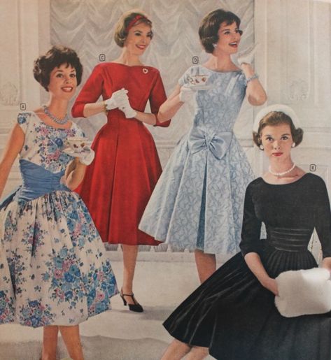 1959 Party Dresses 1950s Party Outfit, 1950s Elegance, 50s Cocktail Dress, 1950s Accessories, 1950s Prom Dress, Moda Steampunk, Fabulous 50, 1950s Cocktail Dress, 1950s Party Dresses