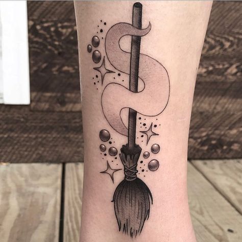 Witch’s Broom Tattoo, Witch Broom Stick Diy, Witch Broomstick Tattoo, Kitchen Witch Tattoo, Broom Stick Tattoo, Witch Tattoo Flash, Witches Broom Tattoo, Witch Broom Tattoo, Broomstick Tattoo