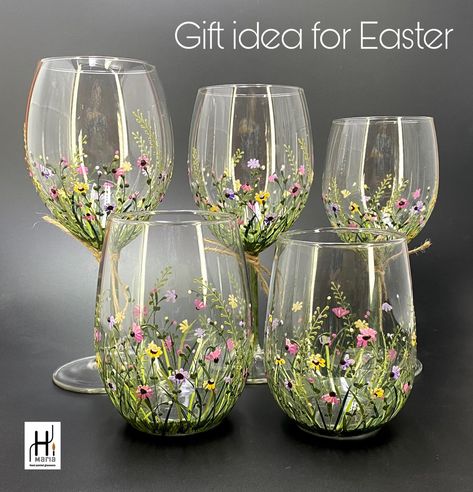 Painted wine glasses ideas