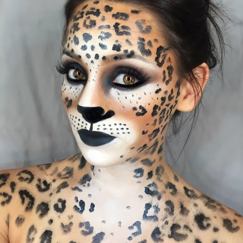 Cheetah Body Painting, Makeup Cheetah, Panther Makeup, Leopard Face Paint, Leopard Makeup Halloween, Cheetah Makeup, Tiger Makeup, Animal Face Paintings, Vegan Makeup Brands