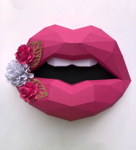 Lip Art for Home Studio Office, Salon | Gift For Makeup Artist or Makeup Lover | Gift for Dentist | Lip Wall Art | Dentist Gift | Paper Lips Pink Kissy Lips Wall Art, Different Makeup Aesthetics, Paper Lips, Home Studio Office, Makeup Aesthetics, Gifts For Makeup Lovers, Salon Gifts, Studio Office, Valentine Dinner