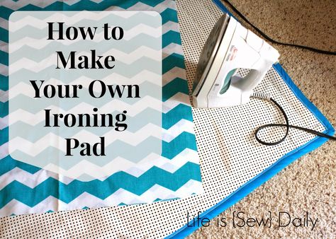 How to Make an Ironing Pad - wish I had seen this post before I bought one!  haha Diy Ironing Board, Ironing Table, Ironing Mat, Ironing Pad, Ironing Boards, Diy Sewing Gifts, Sewing Aprons, Sew Easy, Craft Sewing