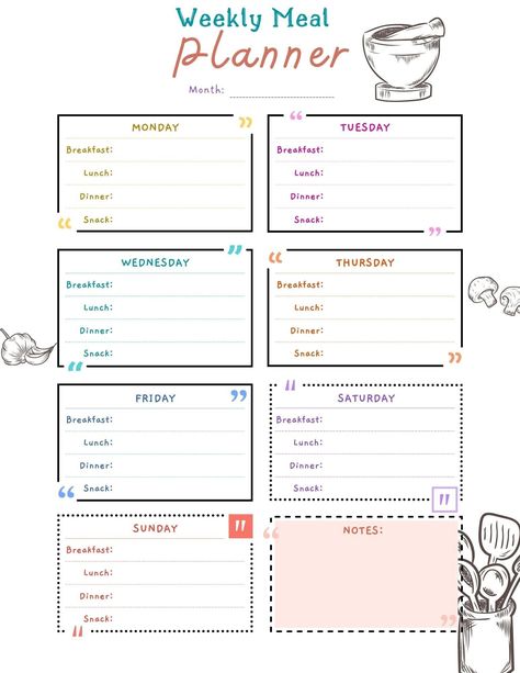 Weekly Meal Planner, Meal Planner Template, Semaglutide Recipes, Menu Planning Printable Free, Meal Plan Design, Daily Food Plan, 1 Week Meal Plan, Meal Diary, Food Planner Template, Meal Planning Printable Templates, Routine Template