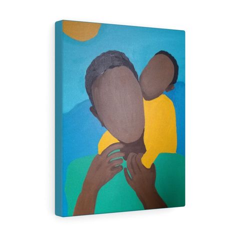 American Nursery, Black Inspiration, Son Gift, African American Art, Black Man, Art Wall Kids, Father And Son, Easy Paintings, Gift For Dad