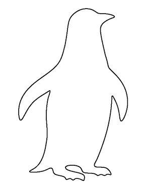 Penguin Template, Penguin Outline, Animals In Winter, Printable Outline, Coloring Crafts, Outline Pictures, Animal Outline, Penguin Drawing, Animal Templates