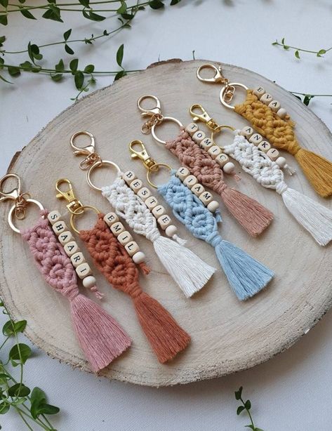 This Keychains item by TamiArtDeko has 2737 favorites from Etsy shoppers. Ships from Germany. Listed on 10 Nov, 2023 Gifts For Wedding, Maid Of Honor Gift, Gift For Bridesmaids, Macrame Keychain, Boho Bridal Shower, Crochet Wedding, Bridesmaid Proposal Gifts, Maid Of Honour Gifts, Guest Gifts