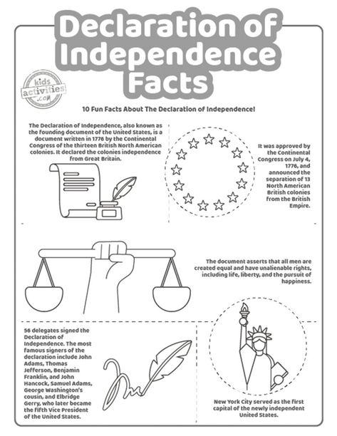 Signers Of The Declaration Of Independence, Declaration Of Independence Project, Declaration Of Independence Craft, Declaration Of Independence For Kids, Declaration Of Independence Activities, Substitute Teacher Resources, Independence Day Activities, American History Homeschool, Study Activities