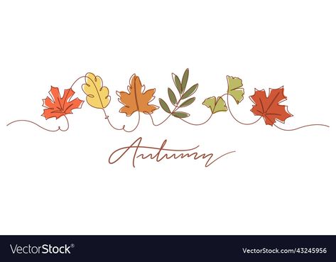 Autumn Leaves Line Drawing, Autumn Foliage Illustration, Autumn Leaves Sketch, Autumn Line Drawing, Autumn Vector Illustration, Autumn Leaf Illustration, Autumn Drawing Easy, Falling Leaves Drawing, Autumn Leaf Drawing