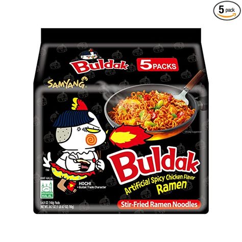 Stir Fry Ramen Noodles, Samyang Food, Samyang Ramen, Samyang Buldak, Spicy Ramen Noodles, Korean Stir Fry, Fried Ramen, Hot Chicken Flavor Ramen, Ramen Stir Fry