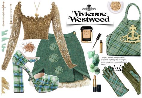 Green Outfits Ideas, Vivienne Westwood Outfit, Plaid Outfit, Green Outfits, Plaid Outfits, 2000s Fashion Outfits, Swaggy Outfits, Outfit Maker, Mode Inspo